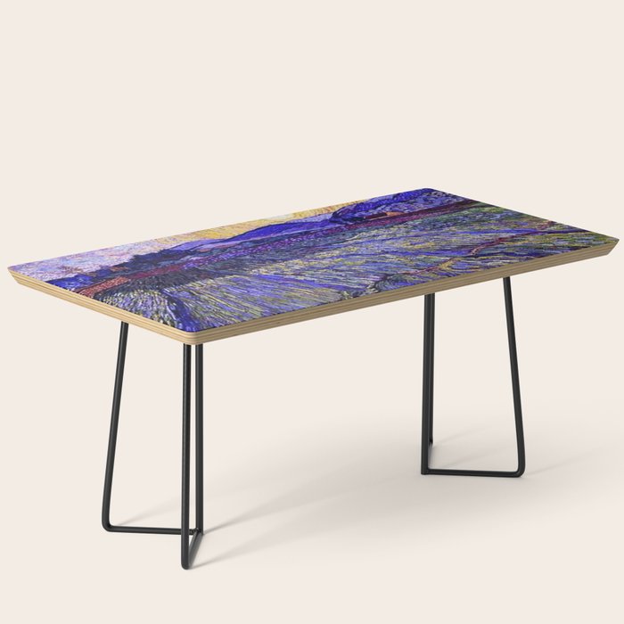 Lavender Fields with Rising Sun by Vincent van Gogh Coffee Table Gallery Image 1