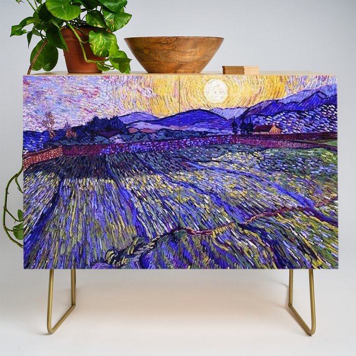Lavender Fields with Rising Sun by Vincent van Gogh Credenza Gallery Image 1