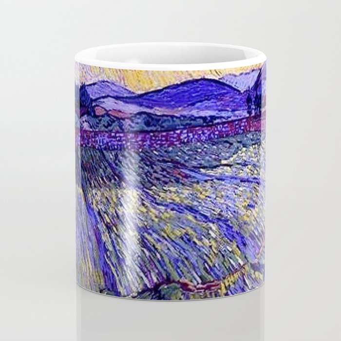 Lavender Fields with Rising Sun by Vincent van Gogh Coffee Mug Gallery Image 4