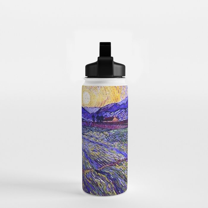 Lavender Fields with Rising Sun by Vincent van Gogh Water Bottle Gallery Image 2