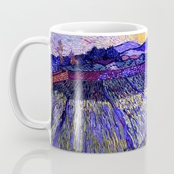 Lavender Fields with Rising Sun by Vincent van Gogh Coffee Mug Gallery Image 3