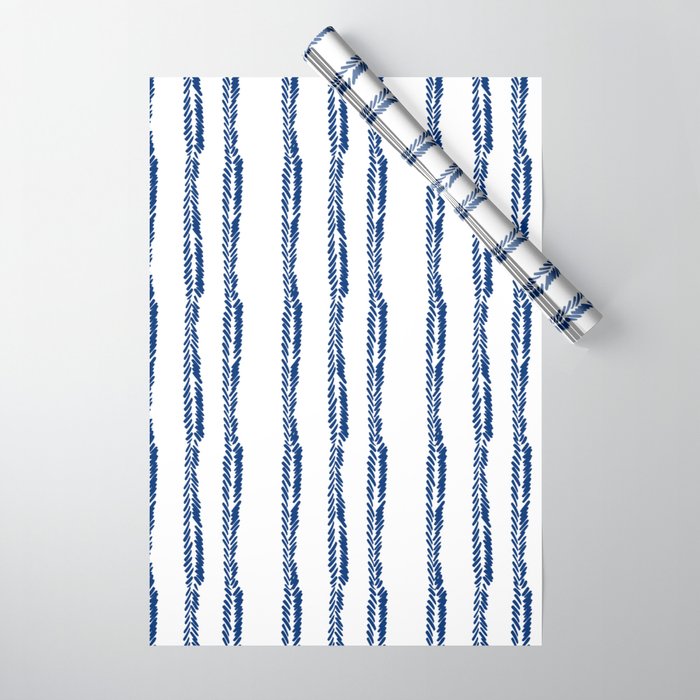 Nautical Herringbone Wrapping Paper Gallery Image 1