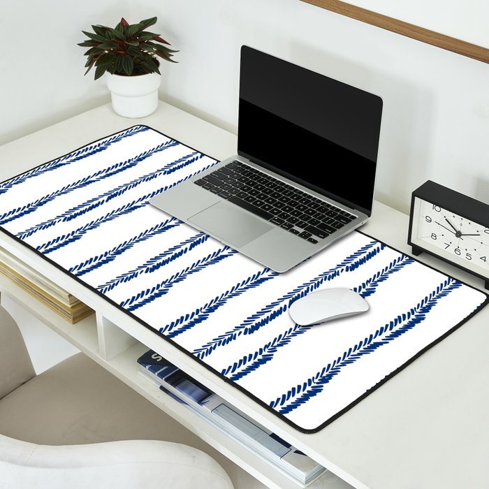 Nautical Herringbone Desk Mat Gallery Image 2