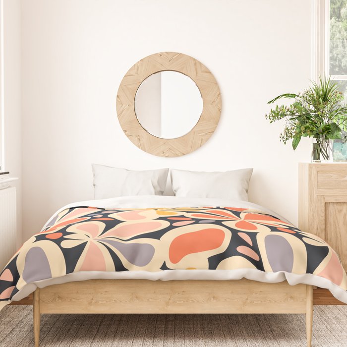 Abstract vintage flower art pattern Duvet Cover Gallery Image 3