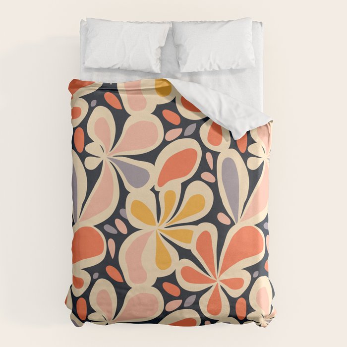 Abstract vintage flower art pattern Duvet Cover Gallery Image 6