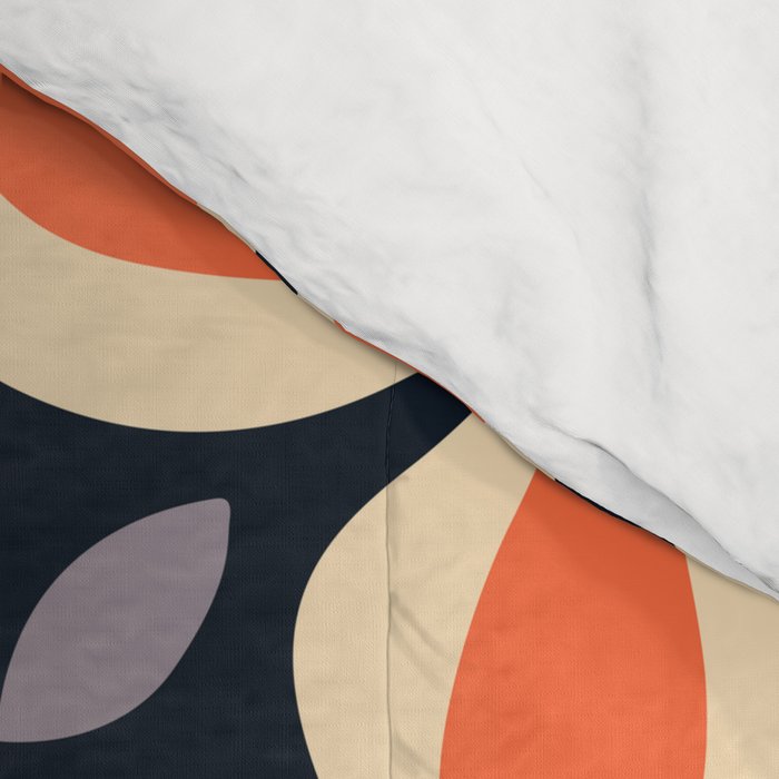 Abstract vintage flower art pattern Comforter Gallery Image 4