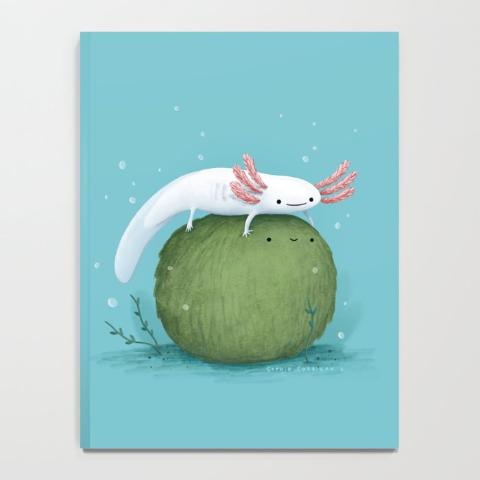 Axolotl on a Mossball Notebook Gallery Image 4