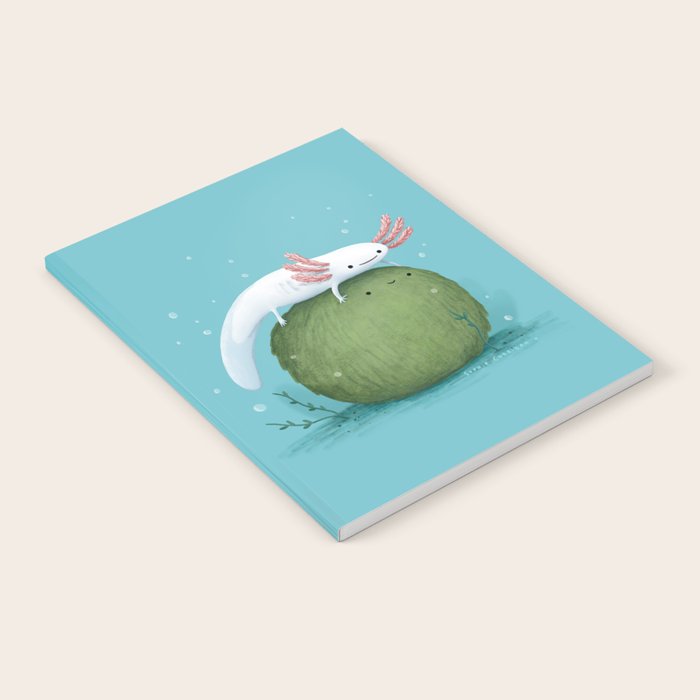 Axolotl on a Mossball Notebook Gallery Image 2