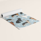 German Shepherd Dog Paws and Bones Pattern Yoga Mat Gallery Image 2