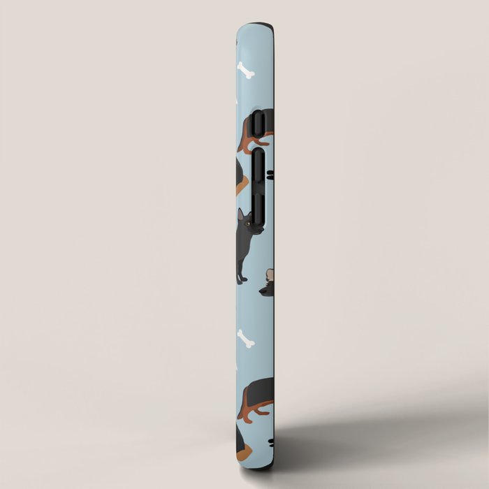 German Shepherd Dog Paws and Bones Pattern iPhone Case Gallery Image 2