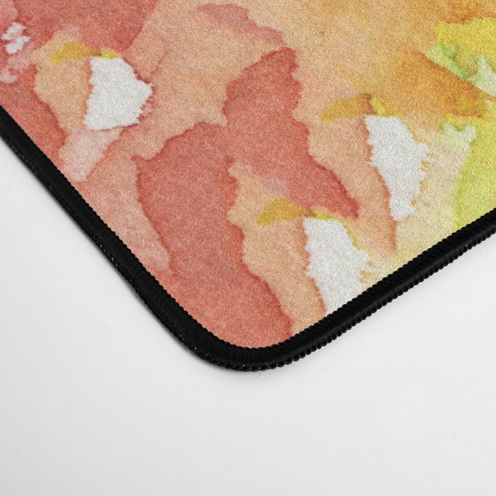Wolf Howling Rainbow Watercolor Desk Mat Gallery Image 4