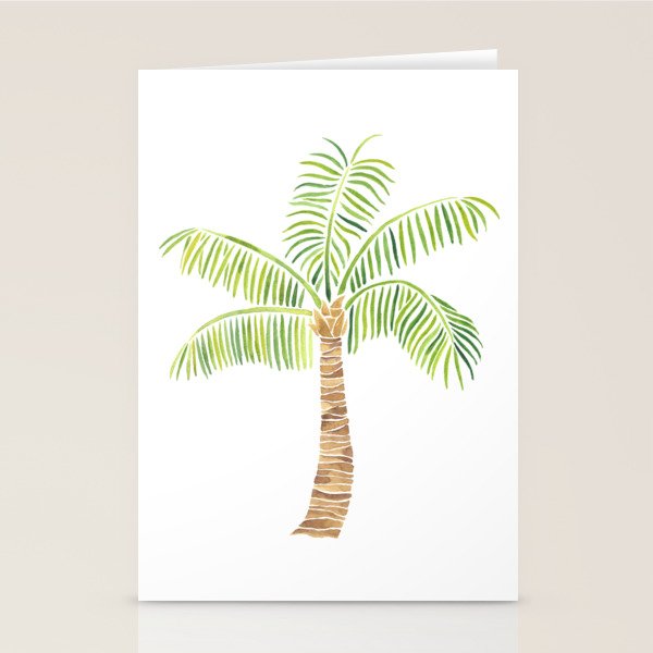 Palm Tree Watercolor Stationery Card Gallery Image 2