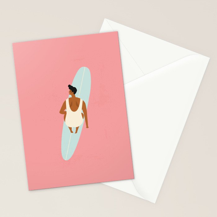 Surf girl Stationery Card Gallery Image 2