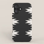 Geometric Southwestern Minimalism - Black and White iPhone Case Gallery Image 1