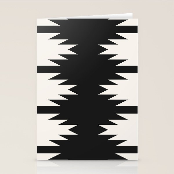Geometric Southwestern Minimalism - Black and White Stationery Card Gallery Image 2