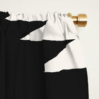 Geometric Southwestern Minimalism - Black and White Window Curtain Gallery Image 2