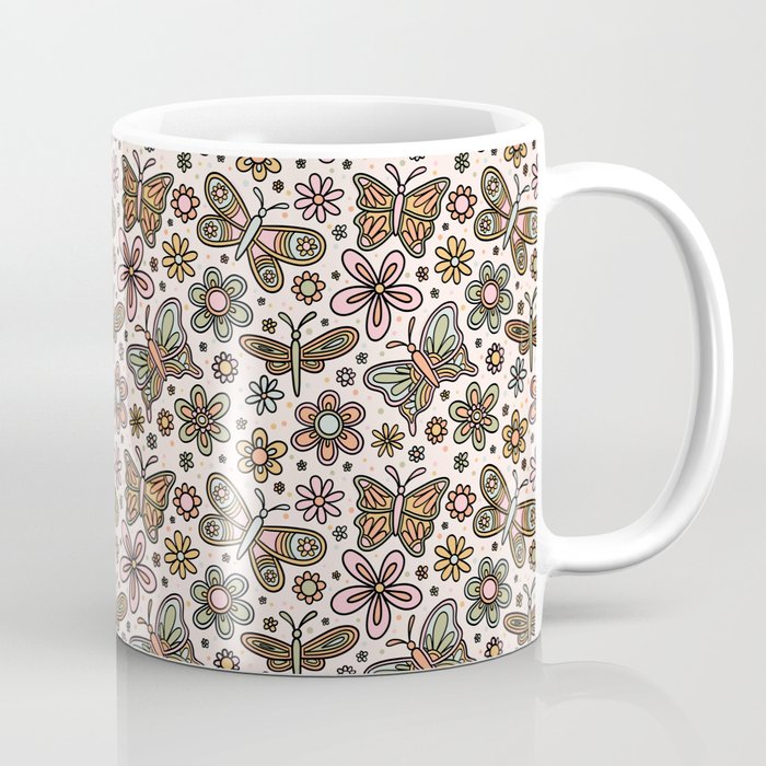 Spring Butterfly Print Coffee Mug Gallery Image 1