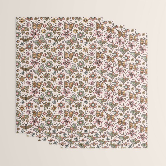 Spring Butterfly Print Wrapping Paper Gallery Image 3