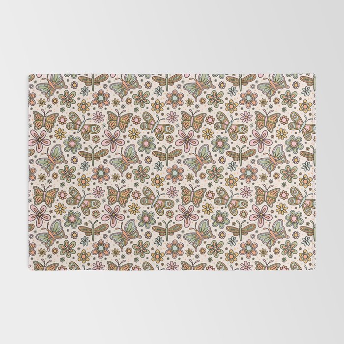 Spring Butterfly Print Rug Gallery Image 2