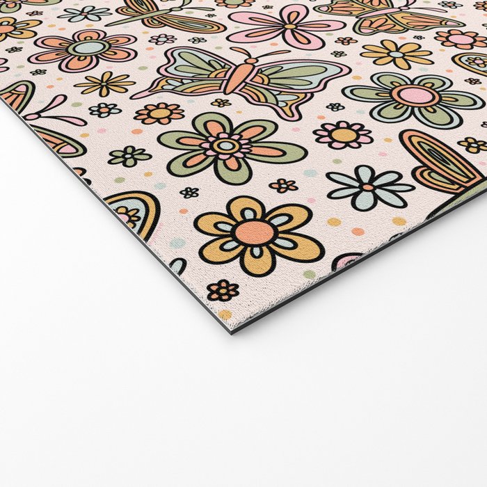Spring Butterfly Print Welcome Mat Gallery Image 2