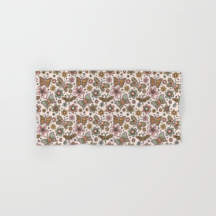 Spring Butterfly Print Bath Towel Gallery Image 1