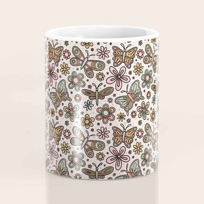 Spring Butterfly Print Coffee Mug Gallery Image 4