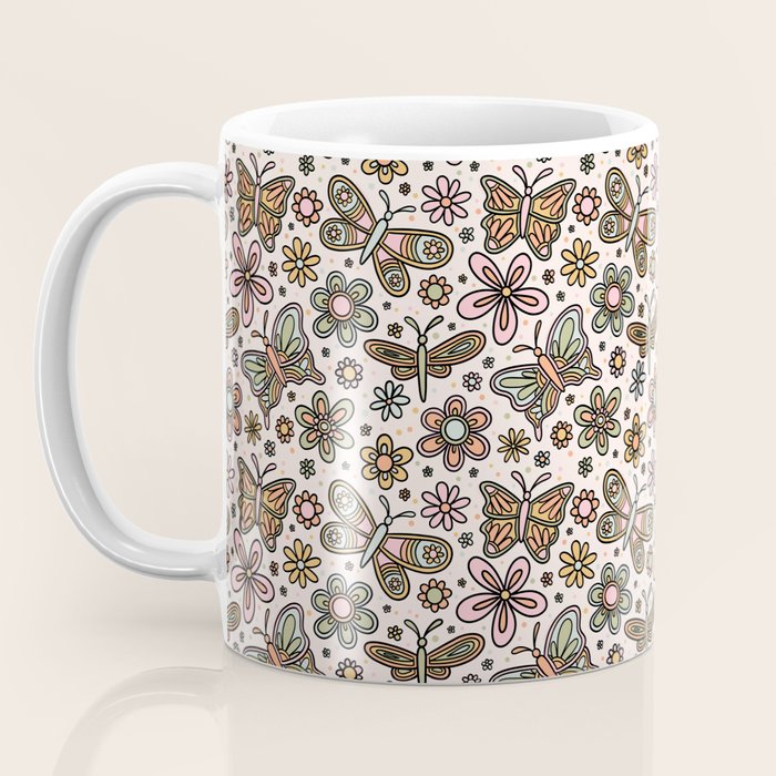 Spring Butterfly Print Coffee Mug Gallery Image 3