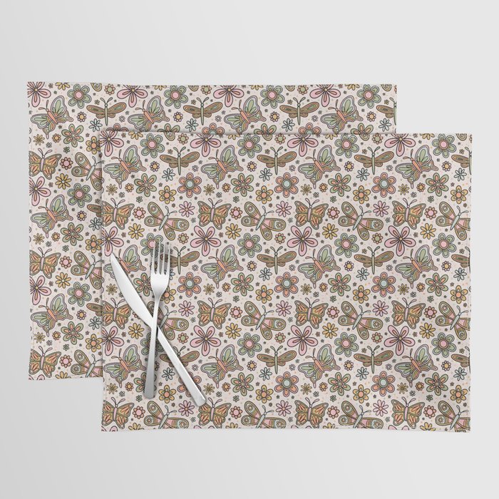 Spring Butterfly Print Placemat Gallery Image 1