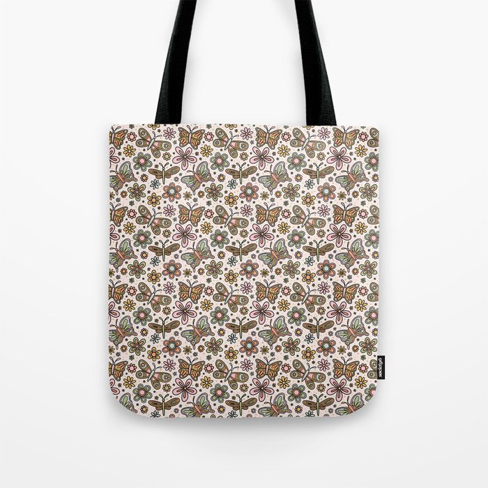 Spring Butterfly Print Tote Bag Gallery Image 1