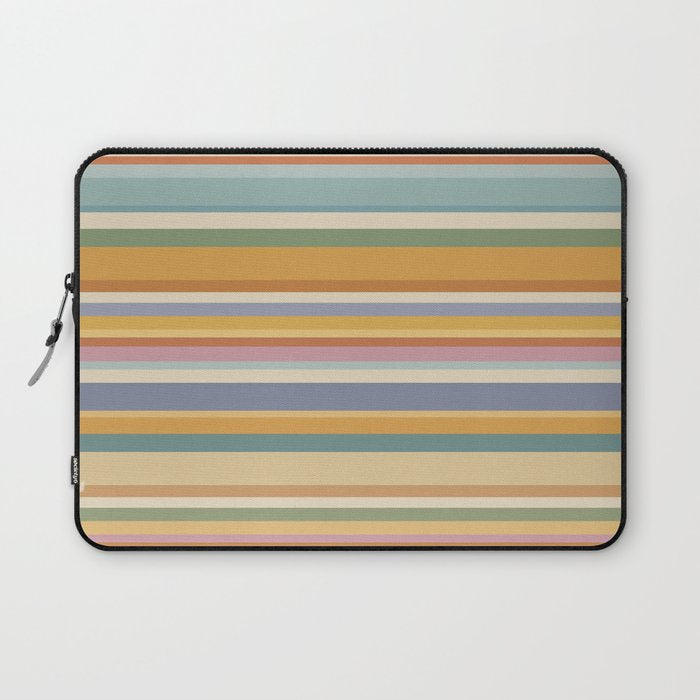 Classic Stripes VI - Vintage Pastel Laptop Sleeve Gallery Image 1