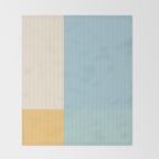 Color Block Line Abstract III Coastal Beachy Throw Blanket Gallery Image 2