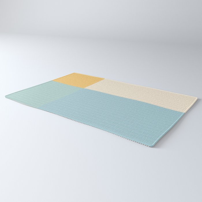 Color Block Line Abstract III Coastal Beachy Rug Gallery Image 3