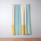 Color Block Line Abstract III Coastal Beachy Window Curtain Gallery Image 3