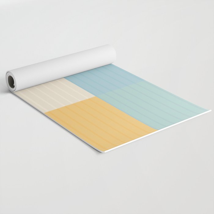 Color Block Line Abstract III Coastal Beachy Yoga Mat Gallery Image 2