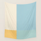 Color Block Line Abstract III Coastal Beachy Wall Tapestry Gallery Image 4