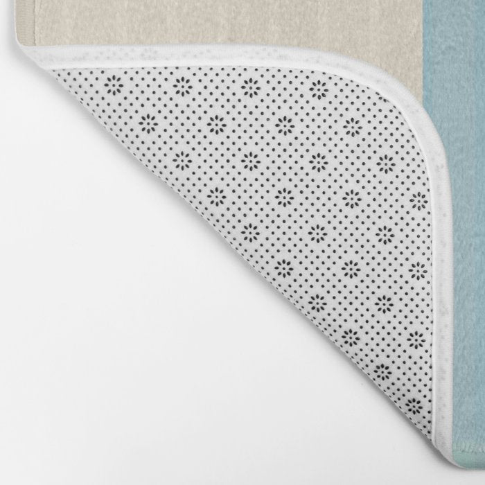 Color Block Line Abstract III Coastal Beachy Bath Mat Gallery Image 2