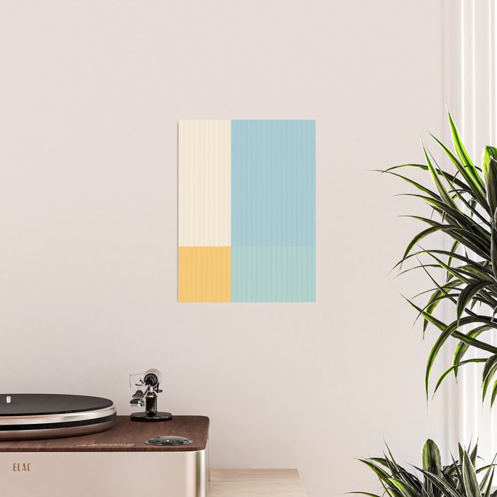 Color Block Line Abstract III Coastal Beachy Poster Gallery Image 2