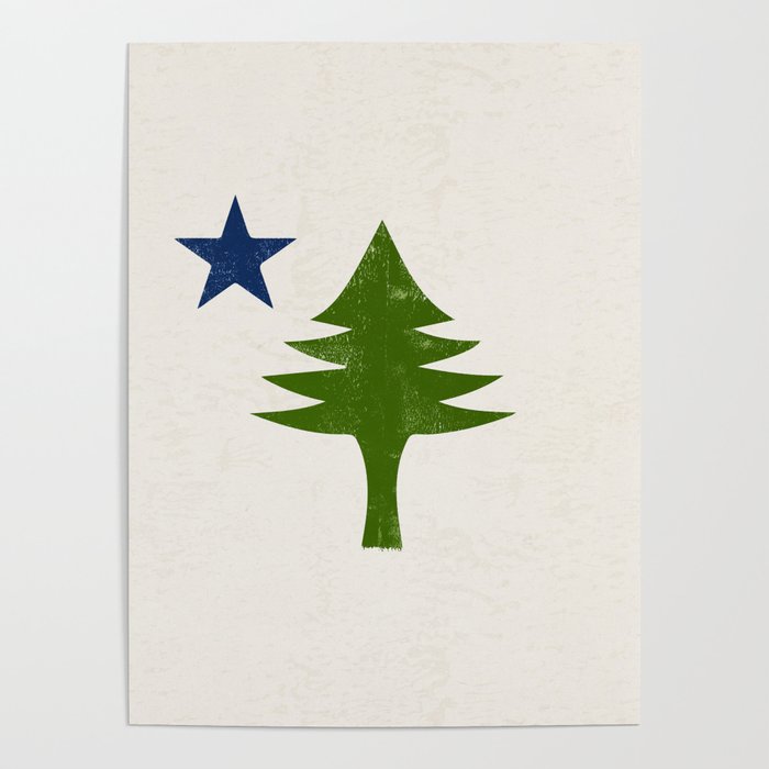 Original Maine Flag Poster Gallery Image 1