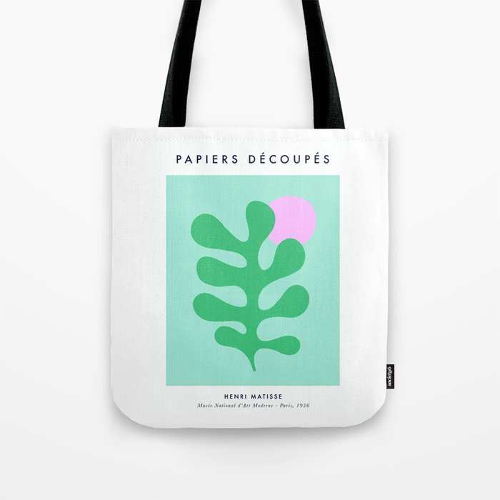 Matisse Poster 2. Leaf & Sun in Green & Pink Tote Bag Gallery Image 1