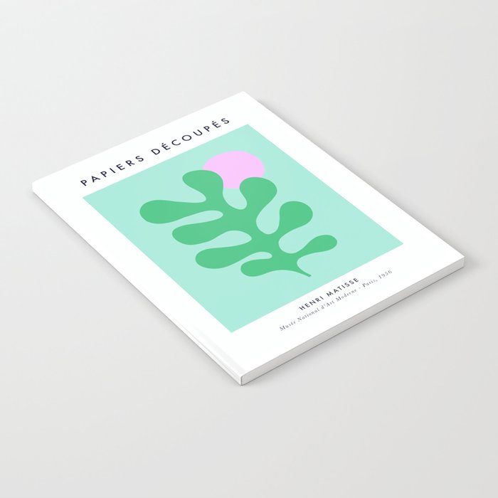 Matisse Poster 2. Leaf & Sun in Green & Pink Notebook Gallery Image 1