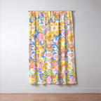 1970s Candy Floral Pattern Window Curtain Gallery Image 3