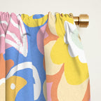 1970s Candy Floral Pattern Window Curtain Gallery Image 2