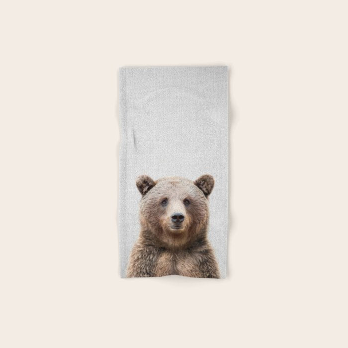 Grizzly Bear - Colorful Hand & Bath Towel Gallery Image 1