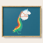 Fat Unicorn on Rainbow Jetpack Serving Tray Gallery Image 1