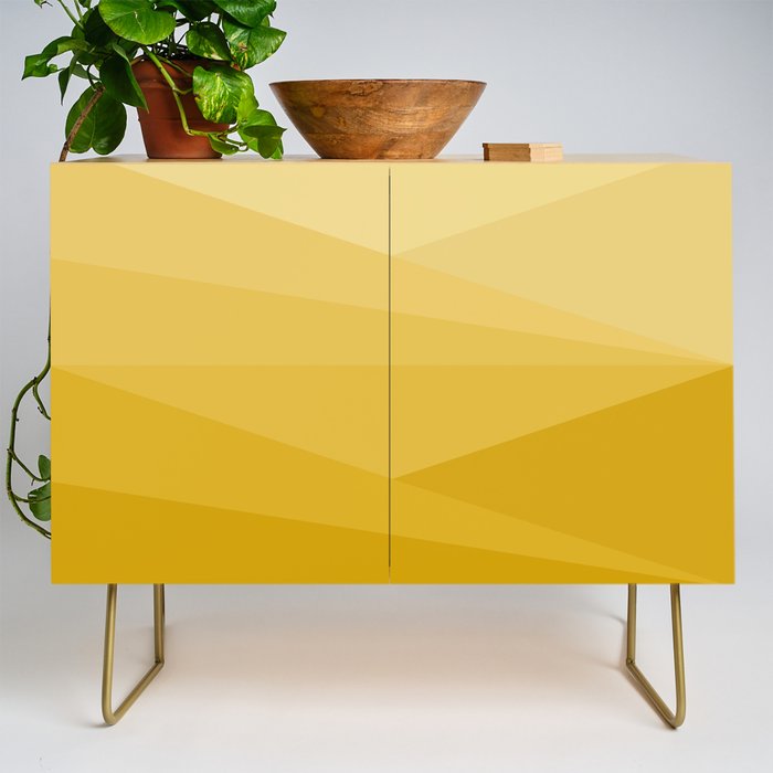 Geometric Triangles VIII Golden Yellow Credenza Gallery Image 1