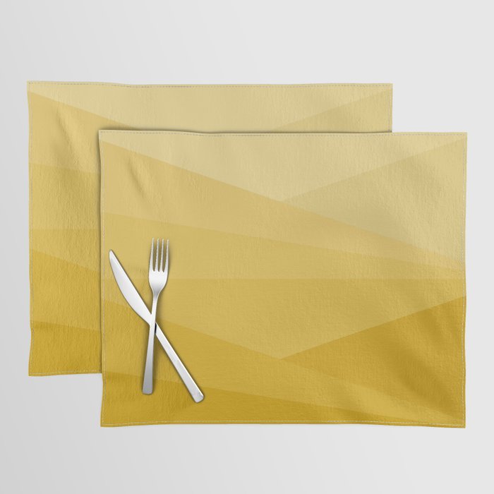 Geometric Triangles VIII Golden Yellow Placemat Gallery Image 1