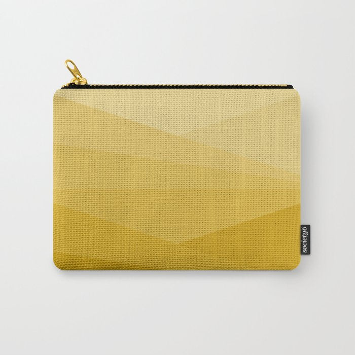 Geometric Triangles VIII Golden Yellow Carry All Pouch Gallery Image 1