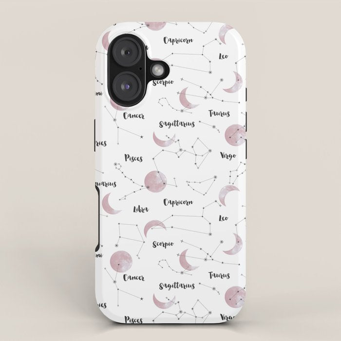 Pink Moon and Constellations iPhone Case Gallery Image 1