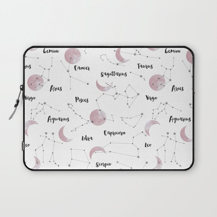 Pink Moon and Constellations Laptop Sleeve Gallery Image 1