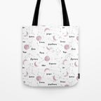 Pink Moon and Constellations Tote Bag Gallery Image 1